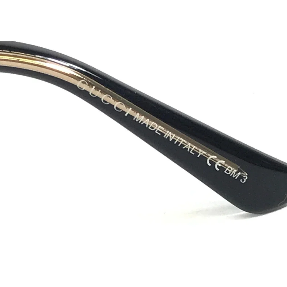 Gucci Eyeglasses Frames GG3820/S Y6C9O Black Gold Round Full Rim 54-19-140